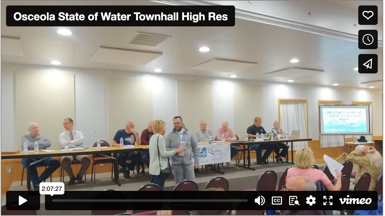 Osceola Water Works - State of Osceola's Water Town Hall Meeting
