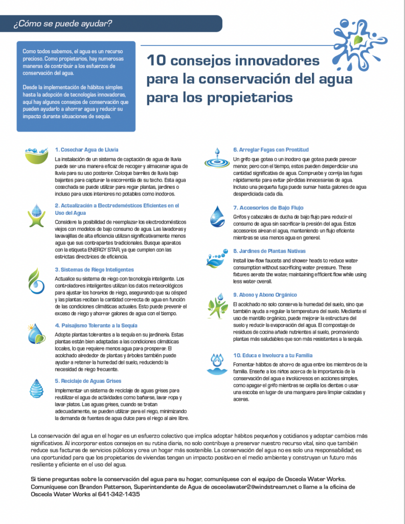 10 consejos para la conservación del agua
