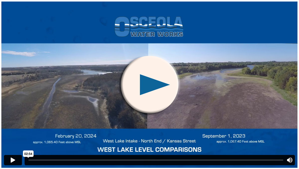 water levels in Osceola's West Lake
